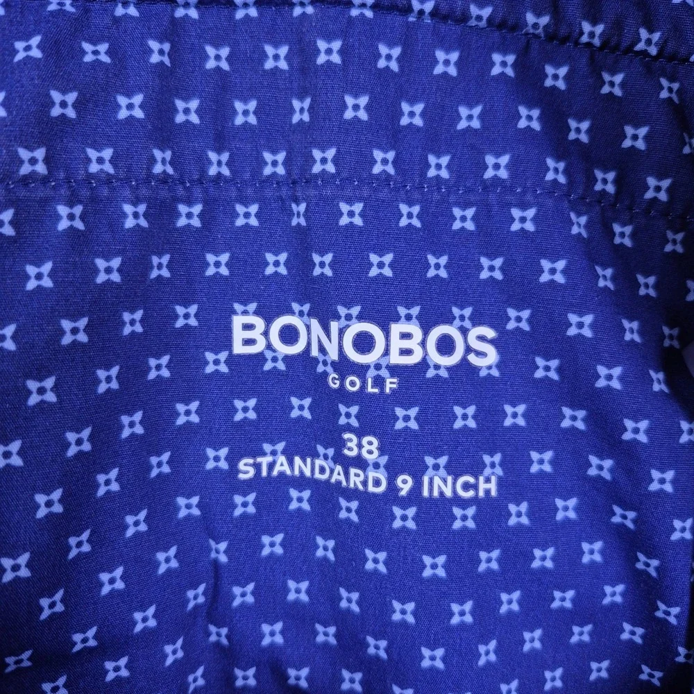 Bonobos Golf Performance Shorts Navy Blue Standard Fit 9 Inch Men 38 Sustainable
